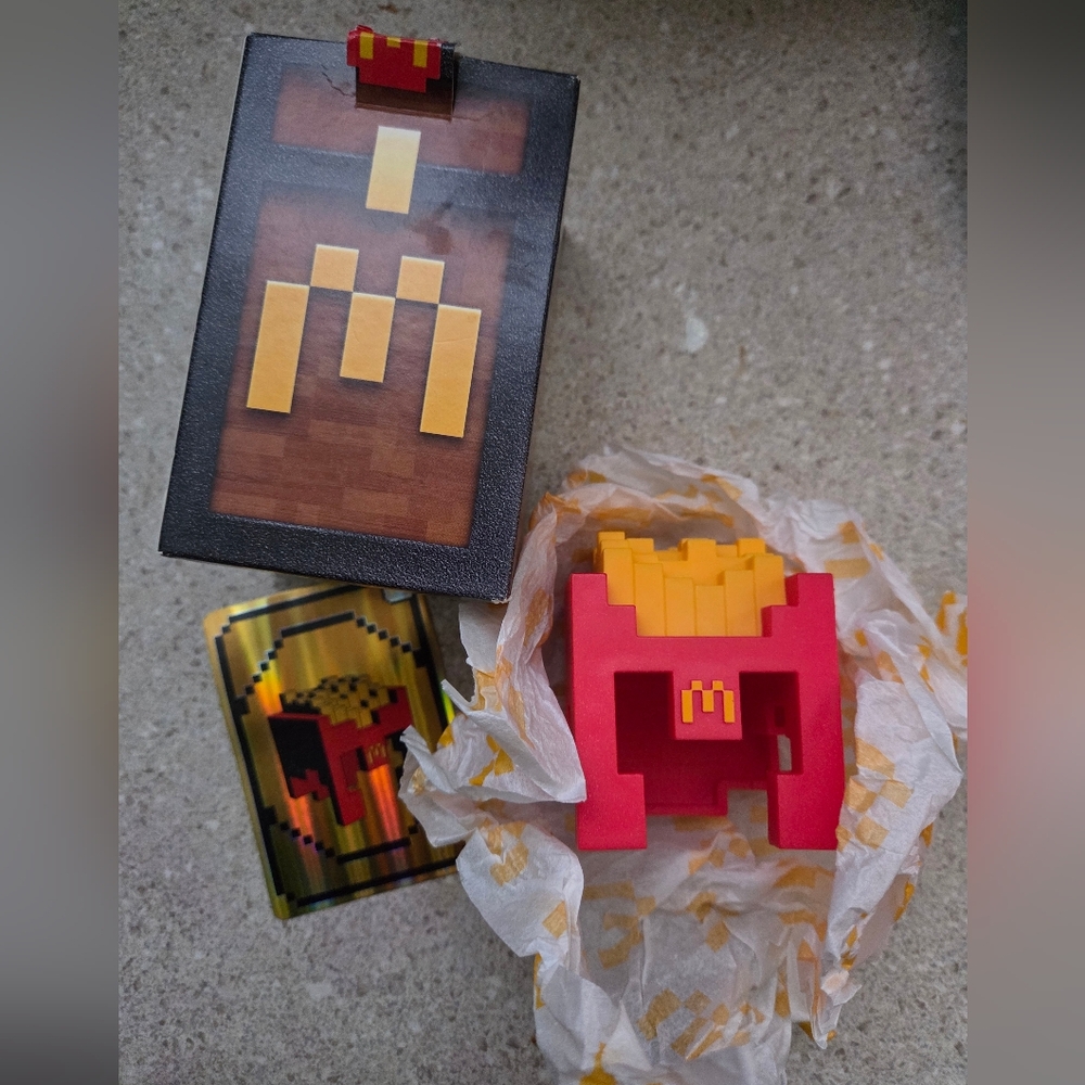 McDonald’s Adult Happy Meal - Minecraft Fry Helmet with card